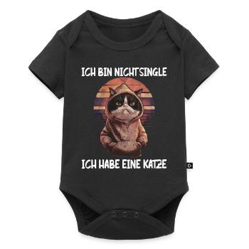 Je ne suis pas célibataire, j’ai un chat - Body à manches courtes Premium Bébé - noir - Devant