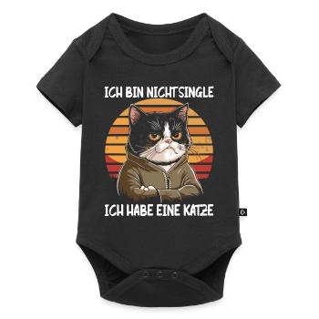 I'm not single I have a cat - Baby Premium short-sleeve bodysuit - black - Front