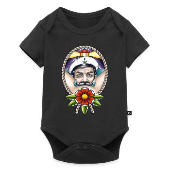 Sailor Barber Mustache Sailor Mustache - Baby Premium short-sleeve bodysuit - black - Front