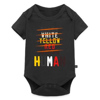 against racism, against the right, against Nazis, love - Baby Premium short-sleeve bodysuit - black - Front