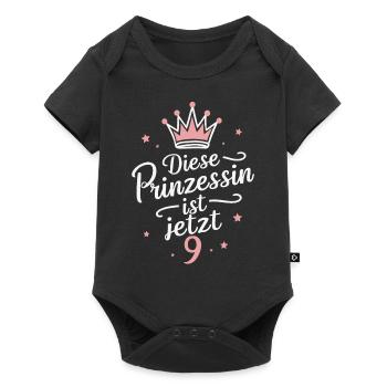 Cadeau d’anniversaire 9 ans Anniversaire des enfants - Body à manches courtes Premium Bébé - noir - Devant