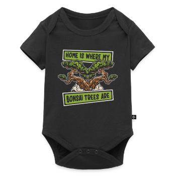 La maison est l’endroit où mes bonsaïs sont des bonsaïs Penjing - Body à manches courtes Premium Bébé - noir - Devant