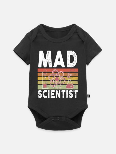 Mad Scientist - Baby Premium Kurzarmbody - Schwarz