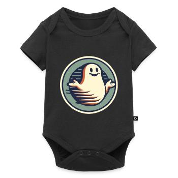 Funny Vintage Ghost Knows Nothing Halloween - Baby Premium short-sleeve bodysuit - black - Front