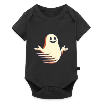 Funny Vintage Ghost Knows Nothing Halloween - Baby Premium short-sleeve bodysuit - black - Front
