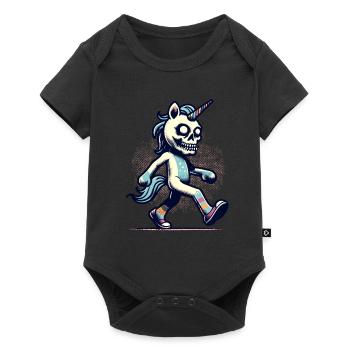 Zombie Einhorn Undead Mystical Creature - Baby Premium Kurzarmbody - Schwarz - Vorne