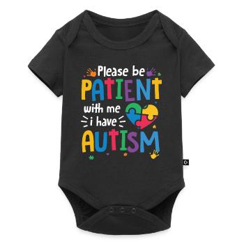 Journée de sensibilisation à l’autisme Cadeau autiste - Body à manches courtes Premium Bébé - noir - Devant