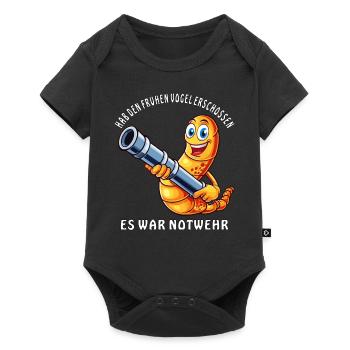 SHOT THE EARLY BIRD SELF-DEFENSE - Baby Premium short-sleeve bodysuit - black - Front