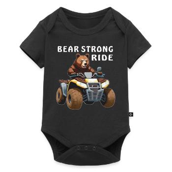 QUAD BEAR STRONG RIDE - Baby Premium short-sleeve bodysuit - black - Front