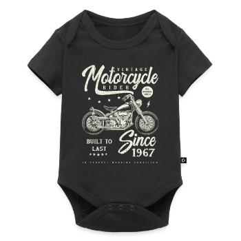 Moto Vintage Motard Moto Anniversaire 1967 - Body à manches courtes Premium Bébé - noir - Devant