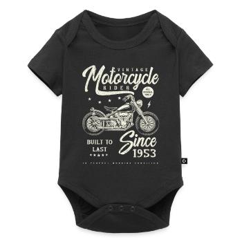 Vintage Motorcycle Bikers Motorbike Birthday 1953 - Baby Premium short-sleeve bodysuit - black - Front