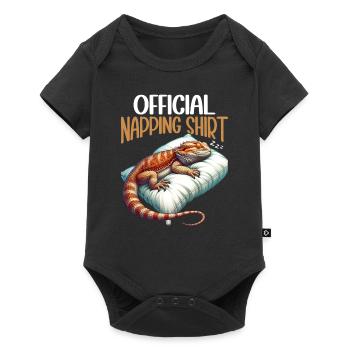 Official Sleeping House Bearded Dragon PJ Sleeps - Baby Premium short-sleeve bodysuit - black - Front