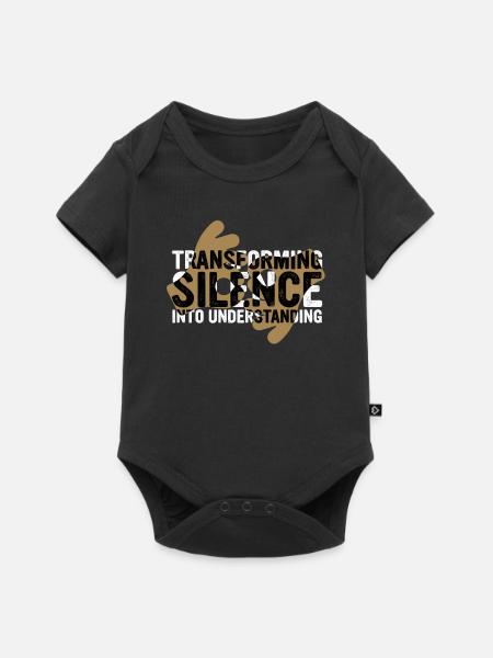 ASL Dolmetscher Gebärdensprache - Baby Premium Kurzarmbody - Schwarz