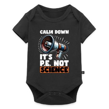 Instructeur d’éducation physique Calm Down C’est l’éducation physique - Body à manches courtes Premium Bébé - noir - Devant