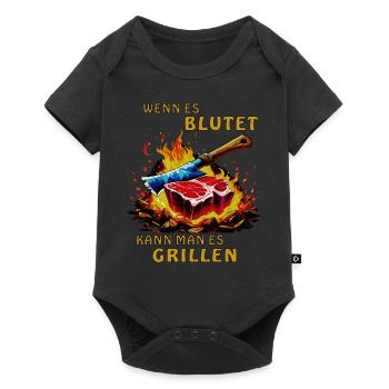 STEAK IF IT BLEEDS YOU CAN GRILL IT - Baby Premium short-sleeve bodysuit - black - Front