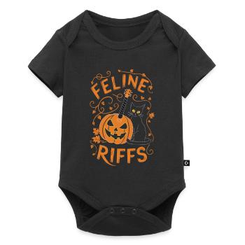 Musical, Pumpkin, Autumn, Vibes, Spooky - Baby Premium short-sleeve bodysuit - black - Front