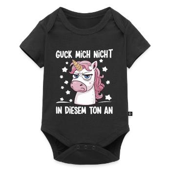 Don't Look At Me In This Tone Funny Unicorn - Baby Premium short-sleeve bodysuit - black - Front