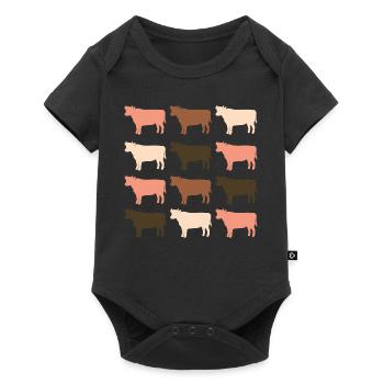 Cows - Baby Premium short-sleeve bodysuit - black - Front