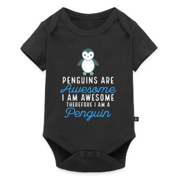 Les pingouins sont géniaux Je suis génial Pingouin mignon Jeu de mots - Body à manches courtes Premium Bébé - noir - Devant