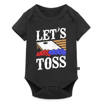 Joueur de sac de haricots de l’équipe Cornhole - Body à manches courtes Premium Bébé - noir - Devant
