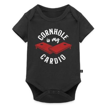 Cornhole Team Bean Bag Player - Baby Premium Kurzarmbody - Schwarz - Vorne