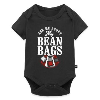 Joueur de sac de haricots de l’équipe Cornhole - Body à manches courtes Premium Bébé - noir - Devant