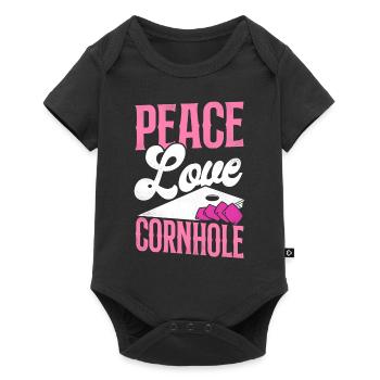 Cornhole Team Bean Bag Player - Baby Premium Kurzarmbody - Schwarz - Vorne