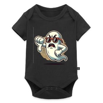 Cool Ghost gives thumbs down Halloween ghost - Baby Premium short-sleeve bodysuit - black - Front