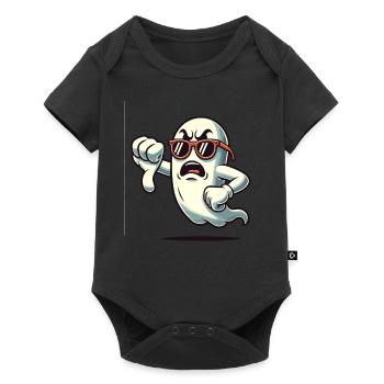 Cool Ghost Gives Thumbs Down Funny Halloween - Baby Premium short-sleeve bodysuit - black - Front