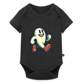 Funny Vintage Ghost Retro Art Style - Baby Premium short-sleeve bodysuit - black - Front