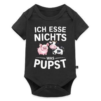 Végétarien Végétalien Bien-être animal Droits des animaux Veggie - Body à manches courtes Premium Bébé - noir - Devant