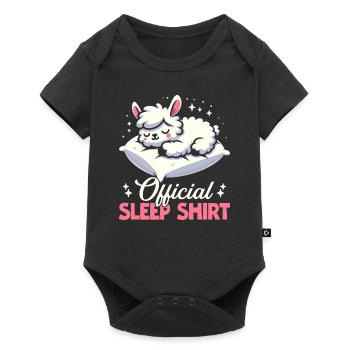 Maison Officielle Lama PJ Sleeping Nickering - Body à manches courtes Premium Bébé - noir - Devant