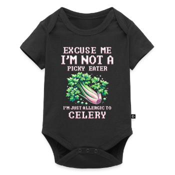 Allergie au céleri Je suis juste allergique au céleri - Body à manches courtes Premium Bébé - noir - Devant