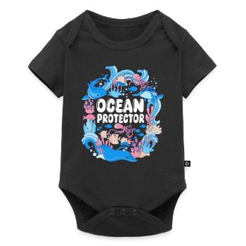 Environmental Protection, Nature Conservation, Ocean Protector, Planet - Baby Premium short-sleeve bodysuit - black - Front