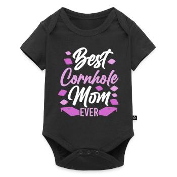 Cornhole Team Bean Bag Player - Baby Premium Kurzarmbody - Schwarz - Vorne