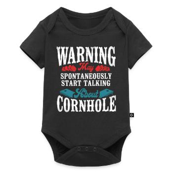 Cornhole Team Bean Bag Player - Baby Premium Kurzarmbody - Schwarz - Vorne