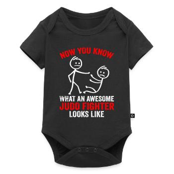 Maintenant, vous savez à quoi ressemble un combattant de judo génial Li - Body à manches courtes Premium Bébé - noir - Devant