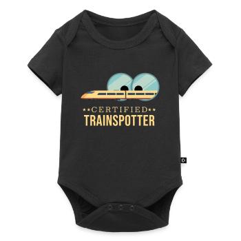 Certified Trainspotter Train Observation - Baby Premium short-sleeve bodysuit - black - Front