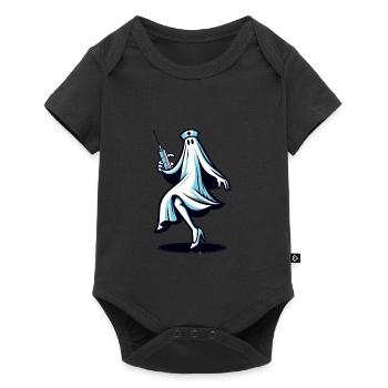 Funny Nurse Creepy Ghost Hunt - Baby Premium short-sleeve bodysuit - black - Front
