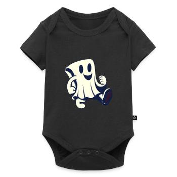 Drôle Vintage Fantôme Rétro Art Style Halloween - Body à manches courtes Premium Bébé - noir - Devant