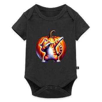 Joyeux Halloween, chat effrayé - Body à manches courtes Premium Bébé - noir - Devant