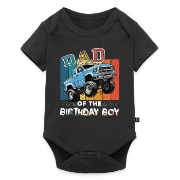 Papa du garçon d’anniversaire Monster Truck Party Boys - Body à manches courtes Premium Bébé - noir - Devant