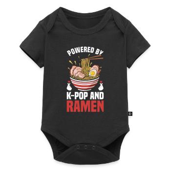 Ramen and K-Pop Merchandise Kawaii Finger Heart - Baby Premium short-sleeve bodysuit - black - Front