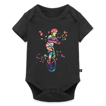 Unicyclist unicycle unicycle - Baby Premium short-sleeve bodysuit - black - Front