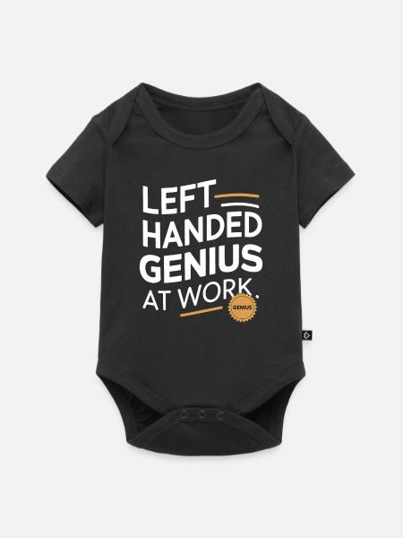 Linkshänder Lefty Left-hander Leftie Buddy - Baby Premium Kurzarmbody - Schwarz
