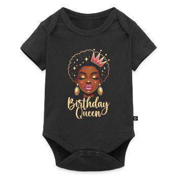 Birthday Queen African American Melanin Black - Baby Premium short-sleeve bodysuit - black - Front