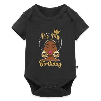 Birthday Queen African American Melanin Black - Baby Premium short-sleeve bodysuit - black - Front