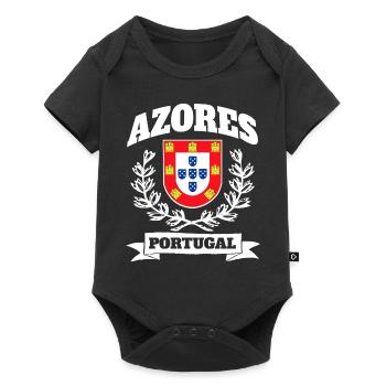 Azores Island Portugal Portuguese Pride - Baby Premium short-sleeve bodysuit - black - Front