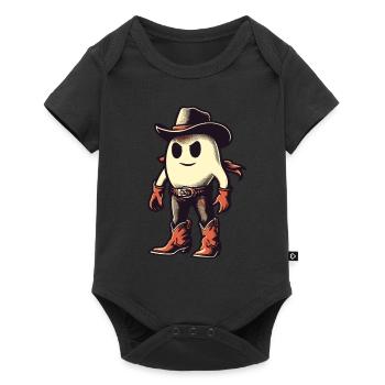 Drôle Cowboy fantôme Halloween costume - Body à manches courtes Premium Bébé - noir - Devant
