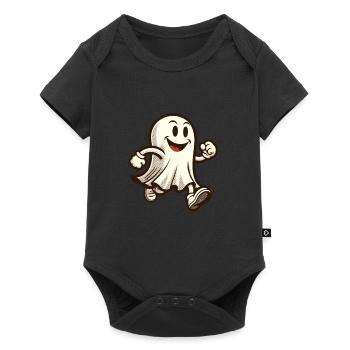 Funny Vintage Ghost Retro Art Style Halloween - Baby Premium short-sleeve bodysuit - black - Front